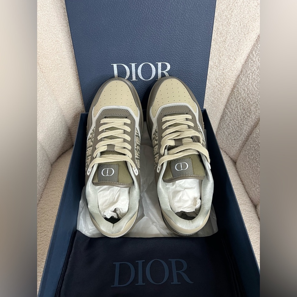 Dior B27 Sneakers – Beige/Dark Green – Size 43 – Brand New, Full Set - Picture 2 of 10